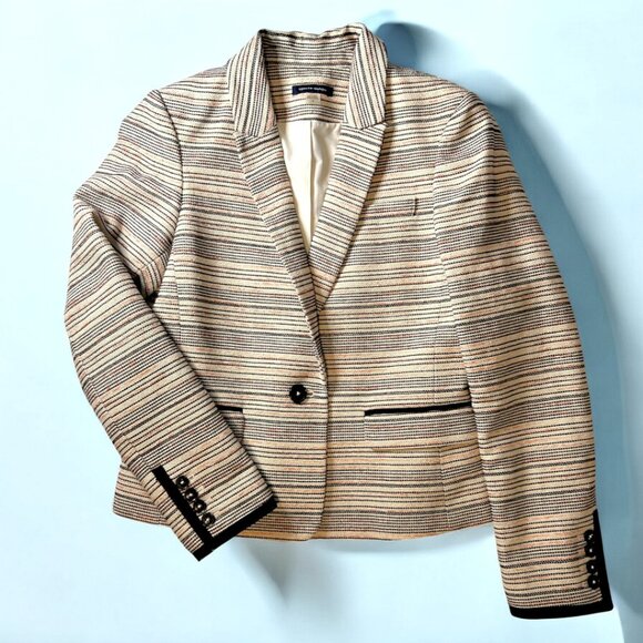 Tommy Hilfiger cotton/linen blend striped blazer - Picture 1 of 15